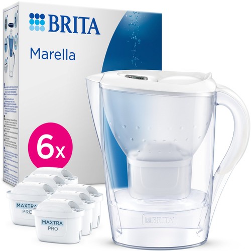 BRITA Marella Cool White MX PRO 6 Month Pack &Jug 