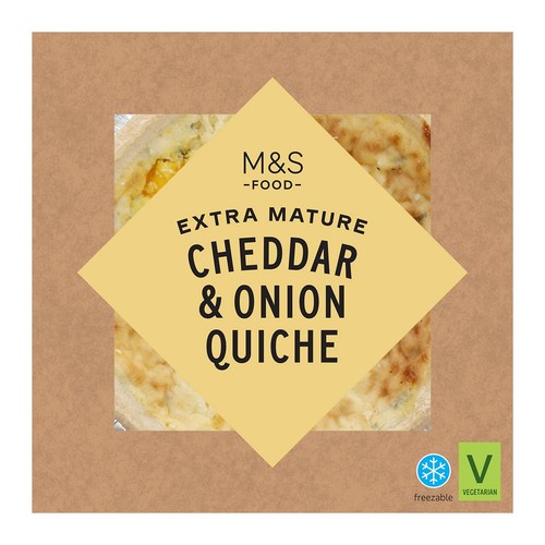 M&S Extra Mature Cheddar & Onion Quiche