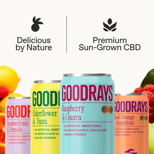 Goodrays CBD Drinks - Four Flavour Mixpack