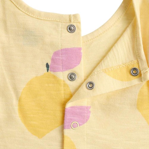 M&S Girls, Lemon Print Romper, 2-3 Years, Yellow