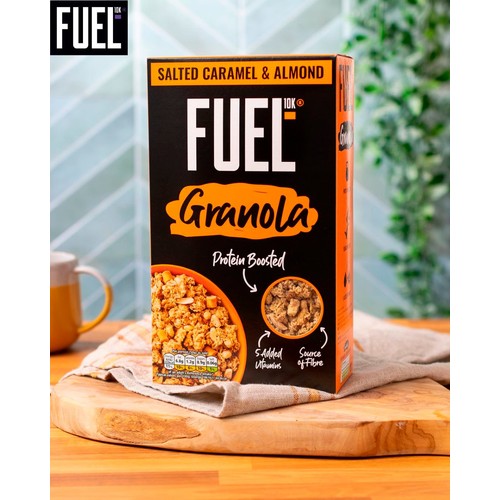 FUEL10K Salted Caramel Protein Granola Breakfast Cereal