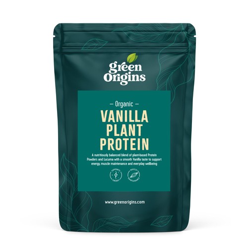 Green Origins Organic Vanilla Plant Protein Powder 