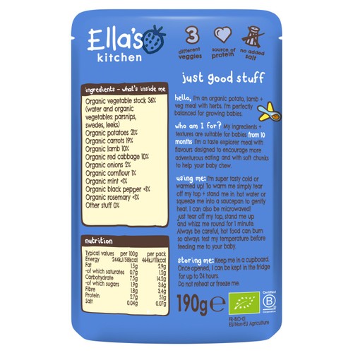 Ella's Kitchen Lamb Roast Dinner Baby Food Pouch 10+ Months