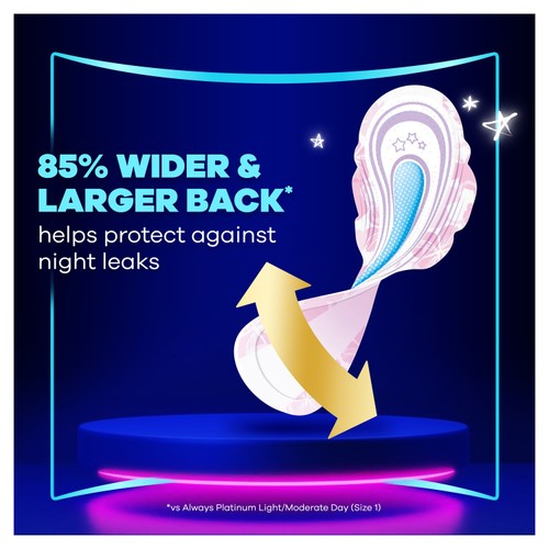 Always Platinum Sanitary Towels Secure Night Extra - Size 5