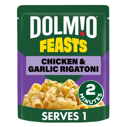 Dolmio Feasts Chicken & Garlic Rigatoni Microwave Pasta Meal