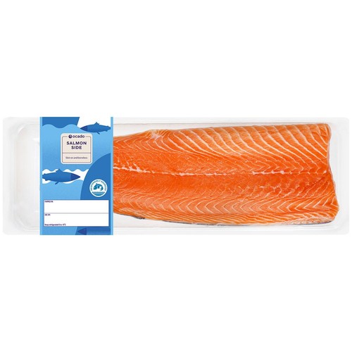 Ocado Side of Salmon Skin On & Boneless