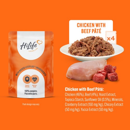HiLife It's Only Natural  Cat Food The Chicken One In Jelly