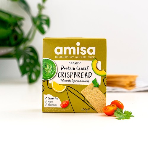 Amisa Organic Gluten Free Protein Lentil Crispbread
