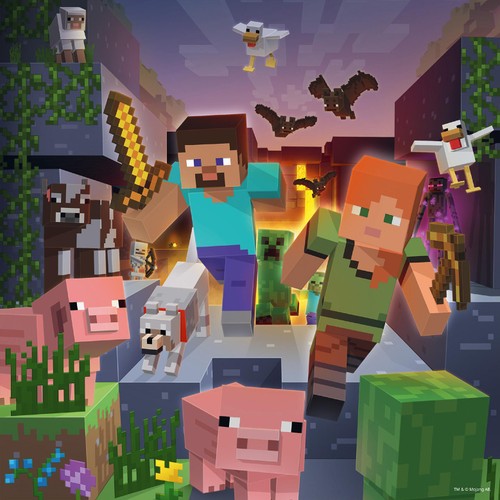 Ravensburger Minecraft Biomes 3x 49 piece Jigsaw Puzzles