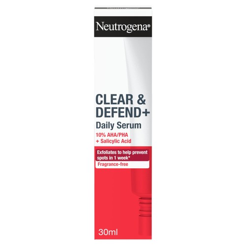 Neutrogena Clear and Defend+ Serum 10% with AHA/PHA + Salicylic Acid 