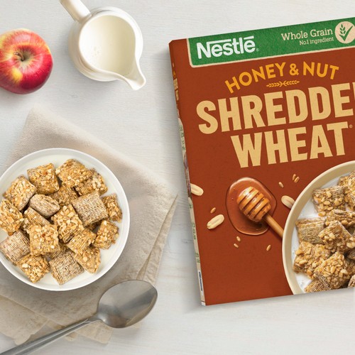 Shredded Wheat Bitesize Honey & Nut Cereal