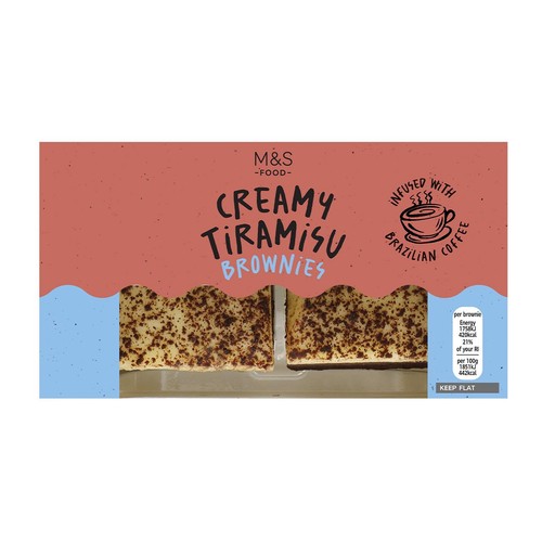 M&S Tiramisu Brownies Serves 2
