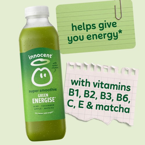 Innocent Green Energise, Kiwi, Cucumber, Apple & Matcha Super Smoothie