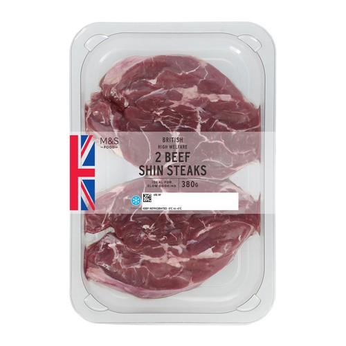 M&S 2 British High Welfare Beef Shin Steaks