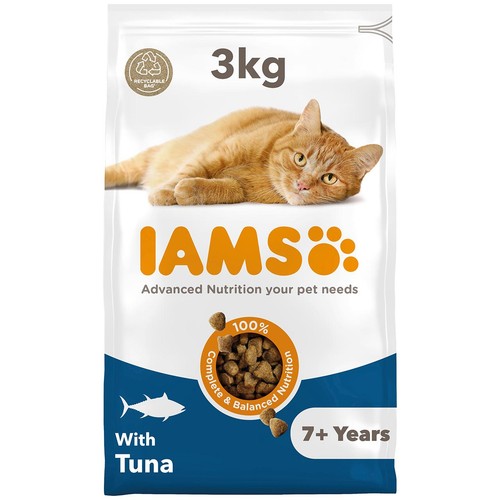 IAMS 7+ Senior Dry Cat Food Tuna