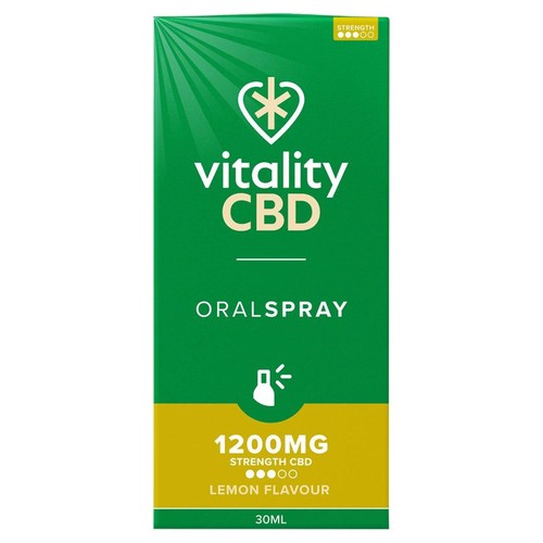 Vitality CBD Lemon Oral Spray 1200mg with MCT Oil 