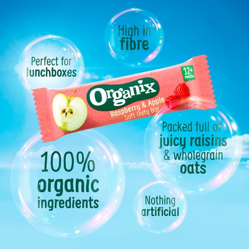 Organix Oat & Raisin Mini Flapjack Bites Toddler Snack Multipack 12+ Months