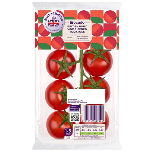 Ocado British Ruby Vine Ripened Tomatoes