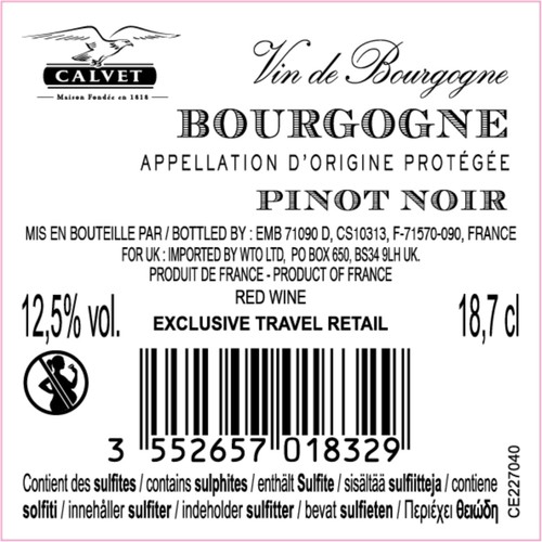 Calvet Mini Bourgogne Pinot
