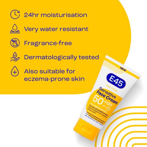 E45 Face Suncream SPF 50+ 