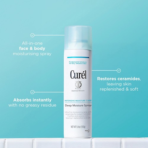 Curel Deep Moisture Spray for Dry, Sensitive Skin