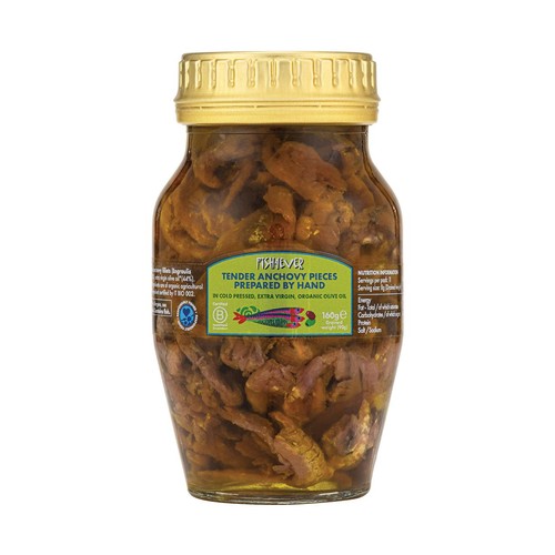 Fish4Ever Anchovy Pieces in Organic extra virgin olive oil