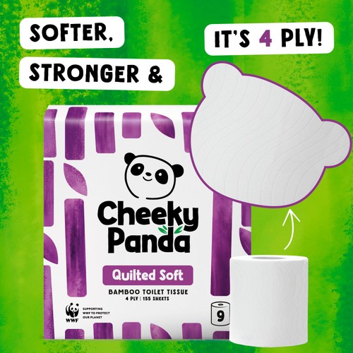 The Cheeky Panda Luxury Quilted Bamboo Toilet Tissue