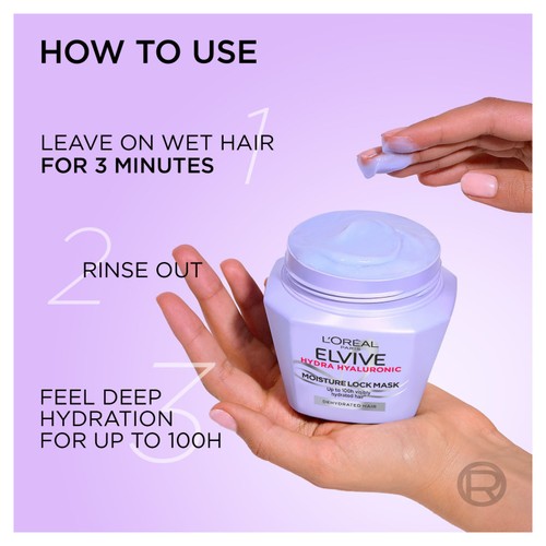L'Oreal Elvive Hydra Hyaluronic Acid Mask moisturising for dehydrated hair
