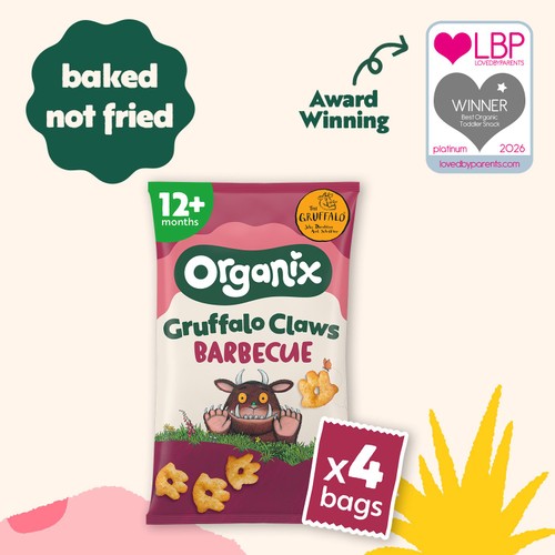 Organix BBQ Gruffalo Claws Toddler Snack Multipack 12+ Months