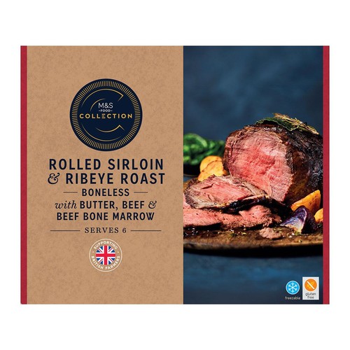 M&S Collection Rolled sirloin & ribeye of beef roast