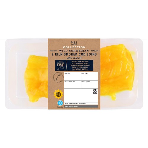M&S Collection 2 Skinless & Boneless Smoked Cod Loins
