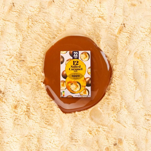 Oppo Salted Caramel Low Calorie Ice Cream Snack Balls