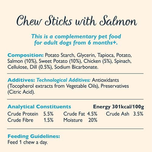 Lily's Kitchen Chew Sticks with Salmon for Dogs