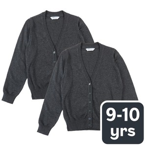 M&S Unisex Pure Cotton Jumper, 9-10 Years, Grey