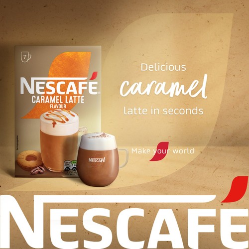 Nescafe Caramel Latte Instant Coffee 12 sachets