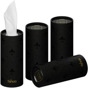 tishoo 4-Ply Hyaluronic Acid-Infused Ultra Soft Tissues - 4 tubes, Monchrome/Waves