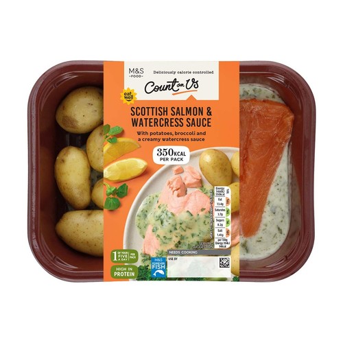 M&S Count On Us Scottish Salmon & Watercress Sauce