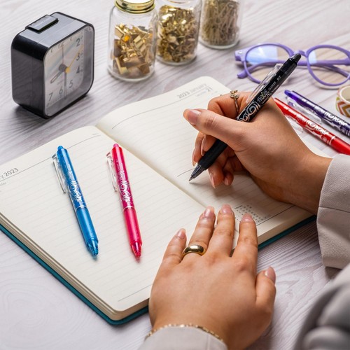 Pilot FriXion Clicker Erasable Ink Rollerball Pen 07 Medium - Blue