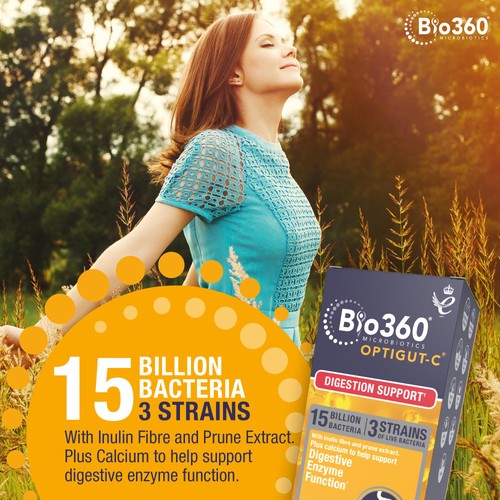 Bio360 OptiGUT-C (15 Billion Bacteria) Powder from Natures Aid