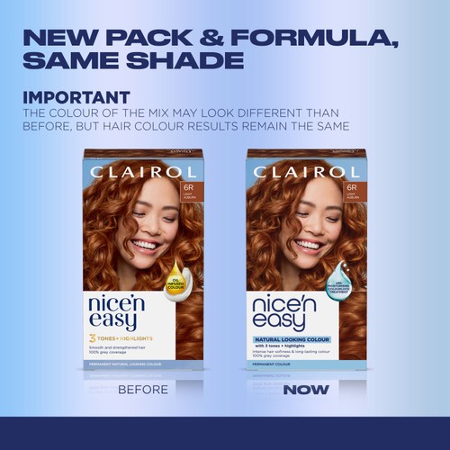 Clairol Nice'n Easy Hair Dye, 6R Light Auburn