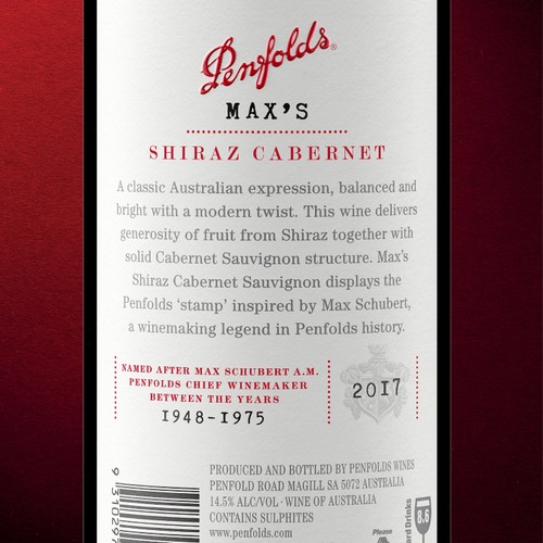 Penfolds Max's Shiraz Cabernet