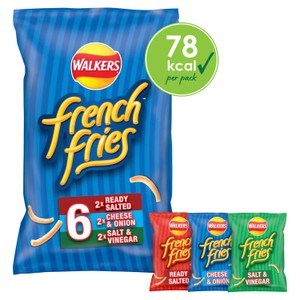 Walkers French Fries Flavour Crispy Potato Snacks 6 x 18g