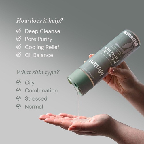 Miniml Body Wash & Bubble Bath Refreshing Tea Tree & Mint