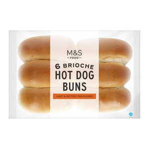 6 Brioche Hot Dog Buns