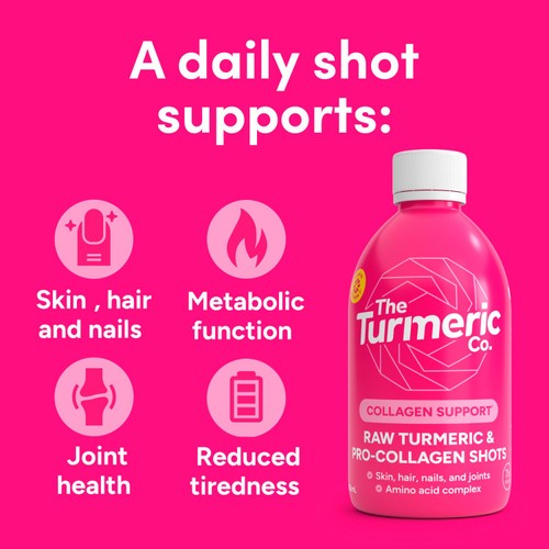 The Turmeric Co. Raw Turmeric & Collagen Dosing Bottle