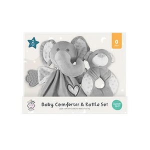 123 Baby Baby Comforter & Plush Rattler Set Elephant