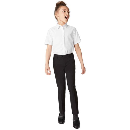 M&S Girls School Shirts, 3-4 Years, White