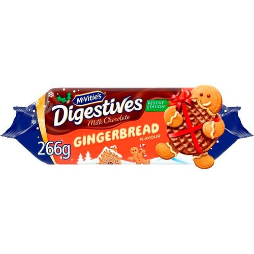 McVitie's Gingerbread Chocolate Digestive Christmas Biscuits