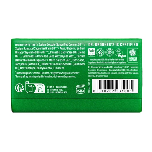 Dr. Bronner's Almond Organic Multi-Purpose Soap Bar