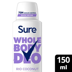 Sure Women Rio Coconut 72h Whole Body Deodorant Odour Control Spray 150ml